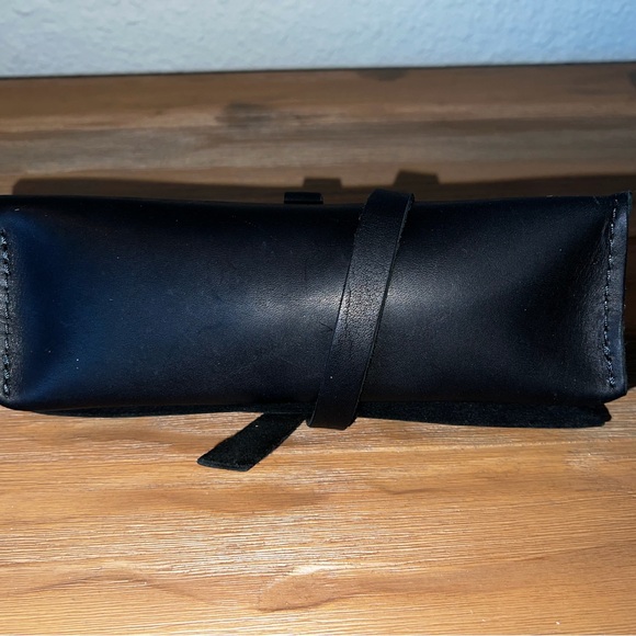NEW Portland Leather Artisan pencil case black - Picture 3 of 5